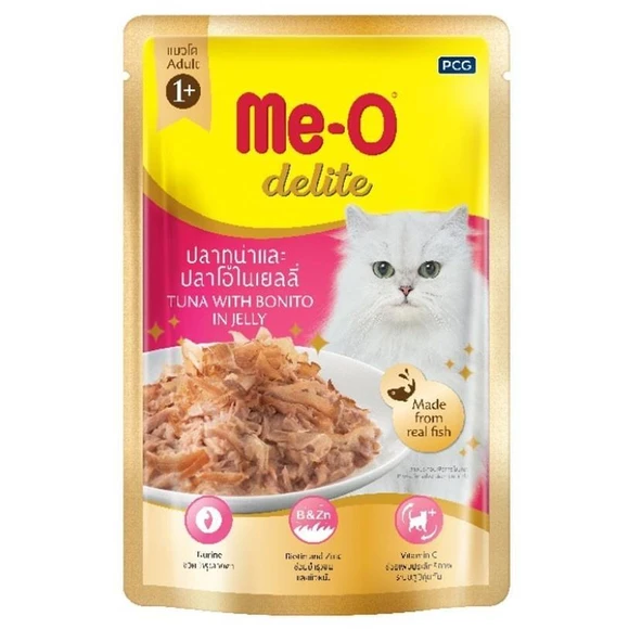 Me-o Delite Palamut ve Ton Balıklı Gravy Kedi Yaş Mama 70 Gr ürün görseli 1