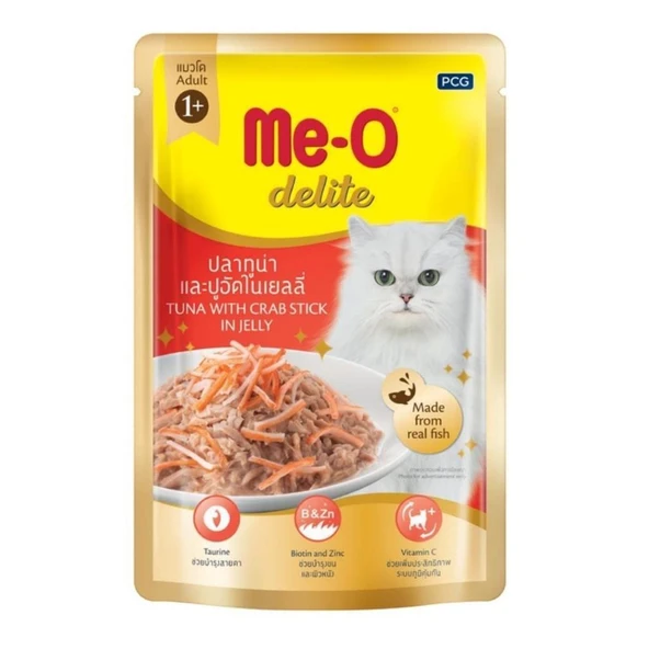 Me-o Delite Ton Balıklı ve Yengeçli Jelly Kedi Yaş Mama 70 Gr ürün görseli 1