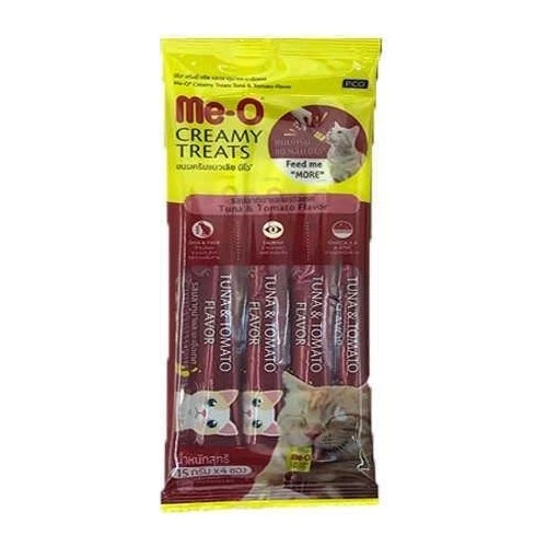 Me-O Creamy Treats Ton Balıklı Ve Domatesli Kedi Ödülü (4x15gr) ürün görseli 1