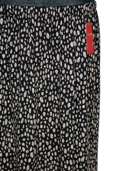 Hesna Kadın Ecem Battal Beden 8 Parça Lastikli Siyah Etek D47 - 2