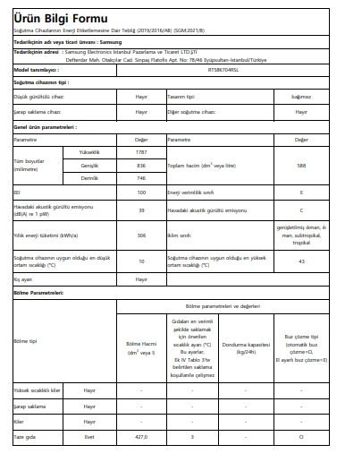 Samsung RT58K704RSL/TR E 588 L No-Frost Çift Kapılı Buzdolabı - Resim 5