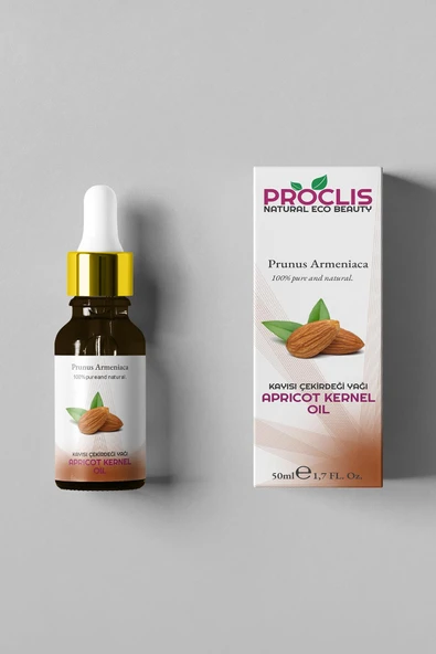 PROCLİS Kayısı Çekirdeği Yağı %100 Doğal Bitkisel Sabit Yağ, Apricot Kernel Oil, Prunus Armeniaca 50 ml - 3