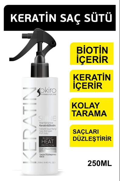 Elose Besleyici Onarıcı Düzleştirici Keratin ve Biotinli Saç Fön Sütü 250 Ml.