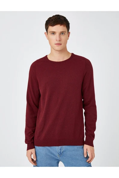 Koton Basic Triko Kazak Bisiklet Yaka Dar Kesim - Resim 3