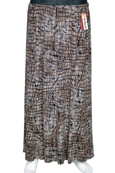 Hesna Kadın Betül 8 Parça Lastikli Astarsız Taş Beji Etek Desen 46 ürün görseli 1