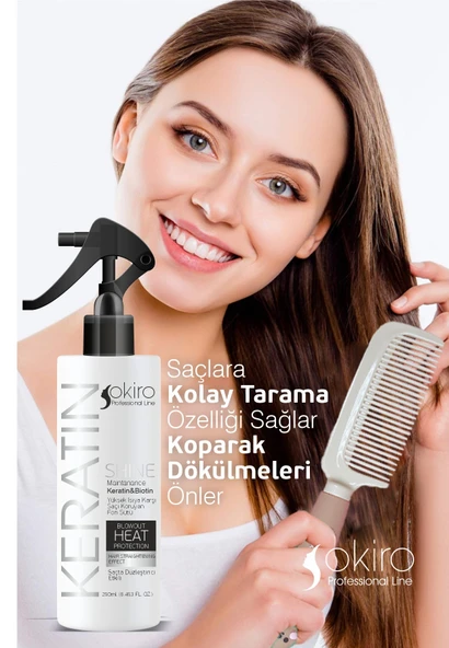 Elose Besleyici Onarıcı Düzleştirici Keratin ve Biotinli Saç Fön Sütü 250 Ml. - 6