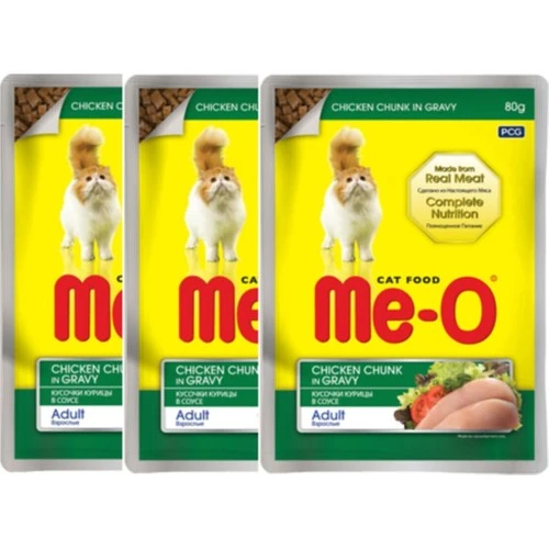Meo Pouch Sos İçinde Tavuk Etli Kedi Konservesi 80 Gr ürün görseli 1