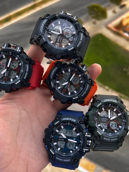 Joefox Digital Ve Analog Çiftlere Özel 2 Yıl Garantili 3 Atm Suya Dayanıklı Çift Kol Saati JE.CFT.01 - Resim 3