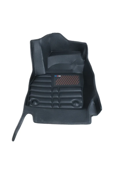 5D Dikişsiz (press) Deri Havuzlu Paspas Siyah Renault Volkswagen Taigo 2021-2025 ile uyumlu