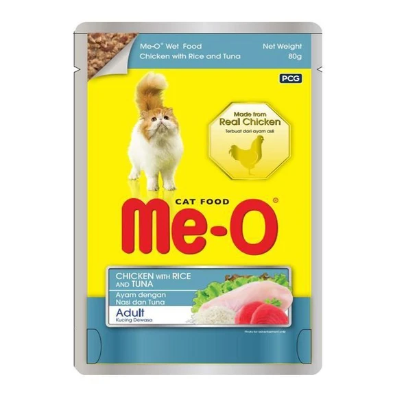 Meo Pouch Tavuklu Pirinçli Ve Ton Balıklı Kedi Konservesi 80 Gr ürün görseli 1