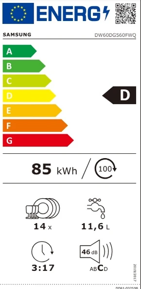Samsung DW60DG560FWQTR 6 Program 14 Kişilik Bulaşık Makinesi - Resim 4