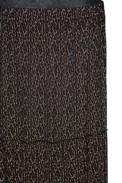 Hesna Kadın Nursel Lastikli 3 Kat Astarsız Siyah Penye Etek D42 - 2