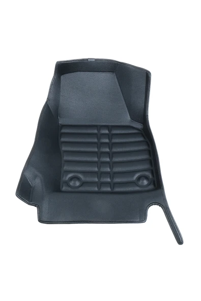 5D Dikişsiz (press) Deri Havuzlu Paspas Siyah Renault Volkswagen Taigo 2021-2025 ile uyumlu - 2