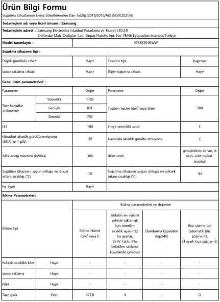 Samsung RT58K704RWW/TR 588 L Twin Cooling Plus Buzdolabı Beyaz - Resim 5