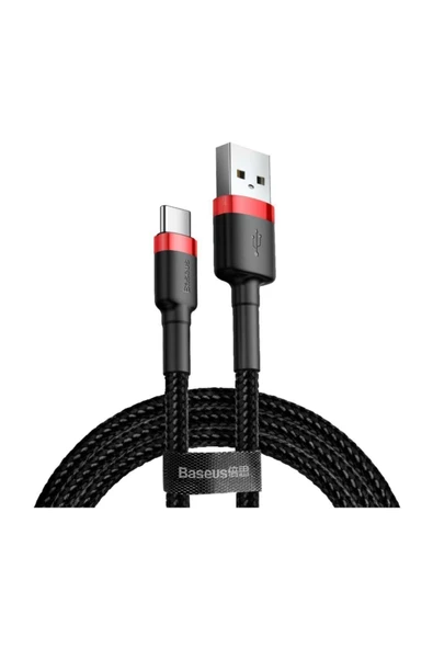 Baseus Cafule Type-c Şarj ve Data Kablo 3mt Kırmızı-siyah Catklf-u91 - 2