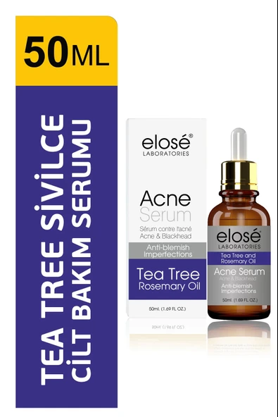 Elose Rosemary Oil Çay Ağacı Yağı Akne ve Siyah Nokta Cilt Bakım Serumu 50 ml. - 7