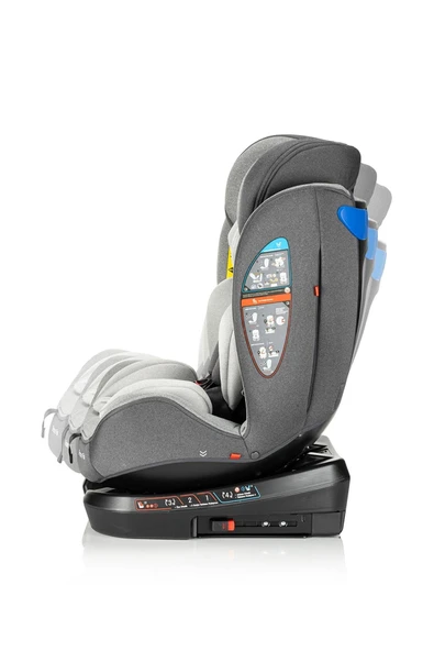Kanz ThroneFix 360 Derece Dönebilen 0-36 kg Oto koltuğu Gri - 5