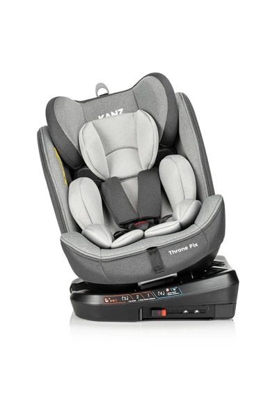 Kanz ThroneFix 360 Derece Dönebilen 0-36 kg Oto koltuğu Gri - 4