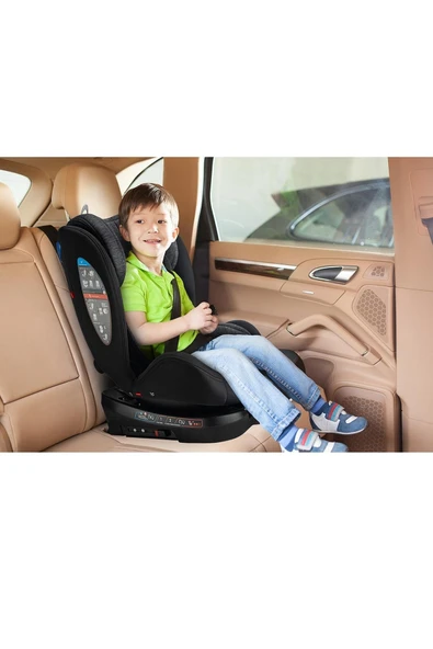 Kanz ThroneFix 360 Derece Dönebilen 0-36 kg Oto koltuğu Siyah - 2