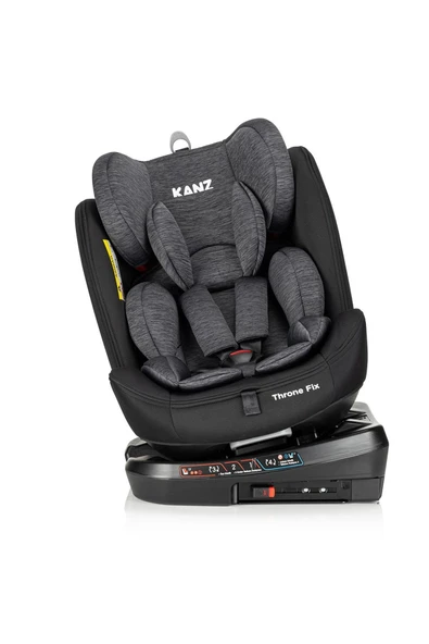 Kanz ThroneFix 360 Derece Dönebilen 0-36 kg Oto koltuğu Siyah - 4
