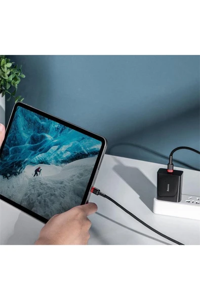 Baseus Type C To Type C 100 Watt Süper Hızlı Şarj Data Kablosu 2 Metre Pd - 4