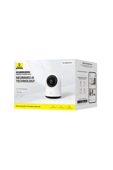 Baseus Security P1 Pro Indoor 3K Wi-Fi Güvenlik Kamerası , AI Algılama, Gece Görüşü Alexa ve Google uyumlu - 8