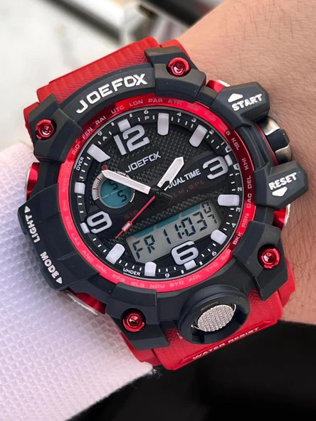 Joefox Digital Ve Analog Çiftlere Özel 2 Yıl Garantili 3 Atm Suya Dayanıklı Çift Kol Saati JE.CFT.05 - Resim 3