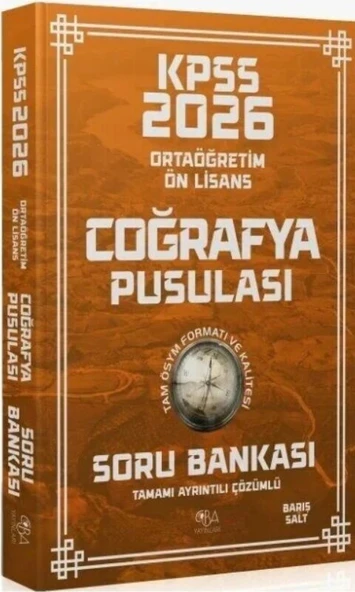 2026 KPSS Lise Ortaöğretim Ön Lisans Coğrafya Pusulası Soru Bankası CBA Yayınları ürün görseli