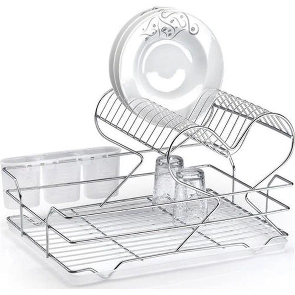 Lalezar Kalpli Metal Bulaşıklık Tabaklık Bulaşıklık Kurutma Sepeti LZR-519 ürün görseli 1