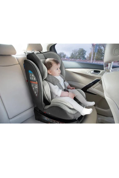 Kanz ThroneFix 360 Derece Dönebilen 0-36 kg Oto koltuğu Gri - 2