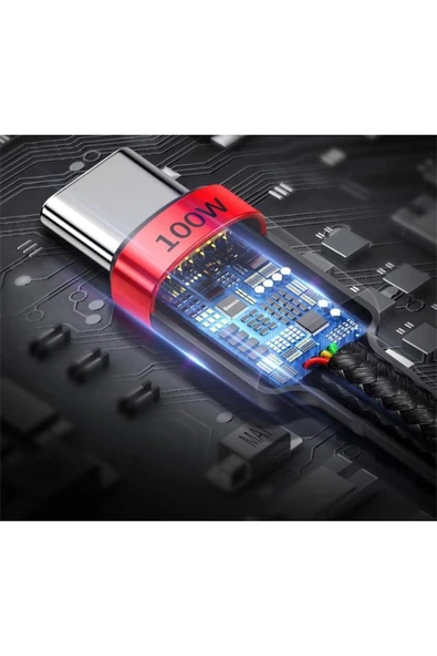 Baseus Type C To Type C 100 Watt Süper Hızlı Şarj Data Kablosu 2 Metre Pd - 7
