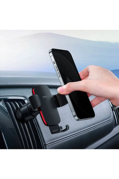 Baseus Metal Age? Klima Havalandırma Bölmesi Araç Içi Telefon Tutucu Siyah - Resim 6