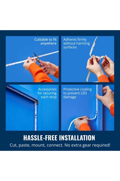 Wiz RGBIC 5 Metre Akıllı Led Şerit (16 Milyon Renk, Wi-Fi Kontrollü) - Google Home, Alexa and HomeKit - Resim 5