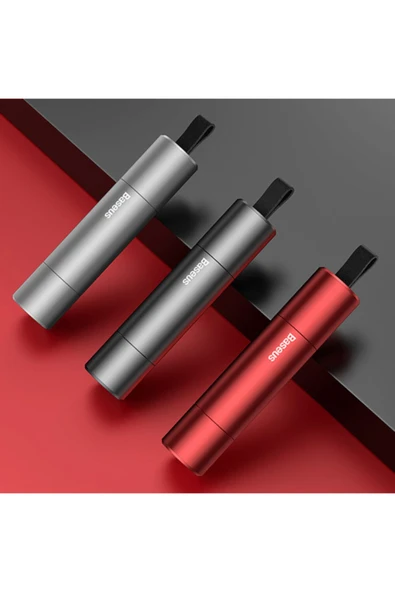 Baseus Araç Pencere Camı Ve Emniyet Kemeri Kesici Sharp Tool Safety Hammer - 5