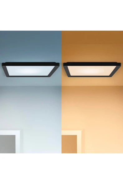 Wiz Siyah Akıllı Sıva Üstü RGB Kare Panel Tavan Armatürü 12W - 4