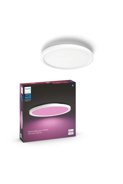 Philips Hue Surimu Beyaz Sıva Üstü RGB Akıllı LED Yuvarlak Panel Tavan Armatürü 40 cm çapında 2850 Lumen - 1