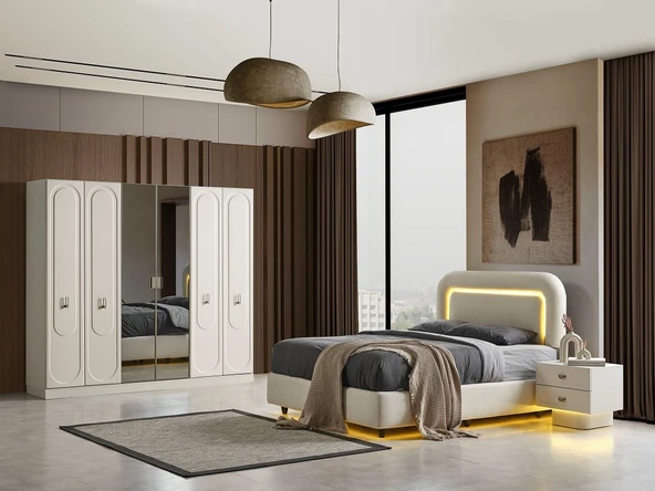 LODİ MDF YATAK ODASI TAKIMI ürün görseli 1