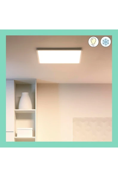 Wiz Beyaz Akıllı Sıva Üstü Sarı-Beyaz Ambiyans Kare Panel Tavan Armatürü 12W - 4