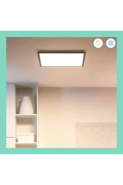 Wiz Siyah Akıllı Sıva Üstü Sarı-beyaz Gün Işığı Kare Panel Tavan Armatürü 36w - 4