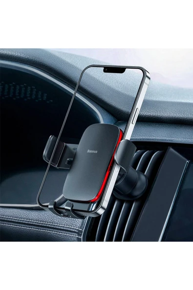 Baseus Metal Age? Klima Havalandırma Bölmesi Araç Içi Telefon Tutucu Siyah - Resim 5