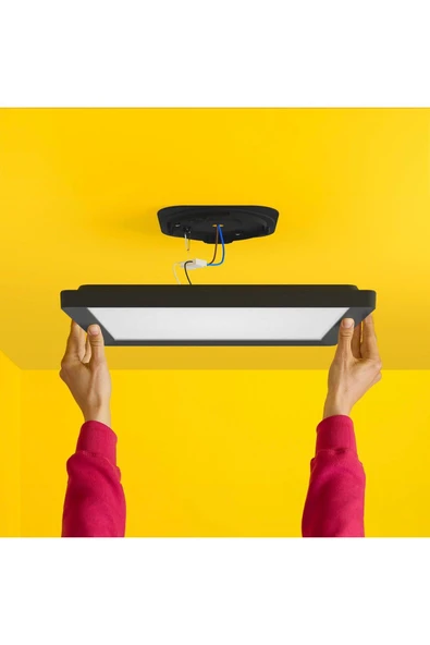 Wiz Siyah Akıllı Sıva Üstü RGB Kare Panel Tavan Armatürü 17W - 4