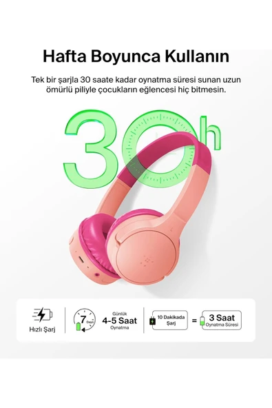 Belkin SoundForm mini Kablosuz Çocuk Kulaklığı - 6