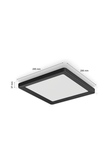 Philips Hue Tento Siyah Sıva Üstü RGB Akıllı LED Panel Tavan Armatürü 30x30cm 1340 Lumen - 3
