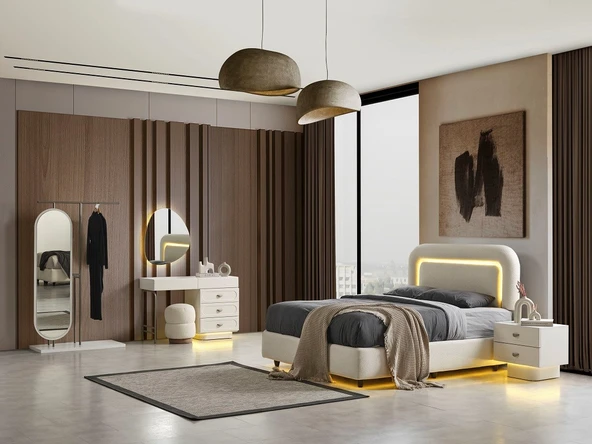 LODİ MDF YATAK ODASI TAKIMI - Resim 6