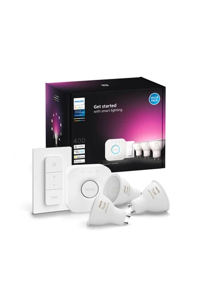 Philips HueWCA 4.2W GU10 Renkli Spot Akıllı Ampul 3'lü Başlangıç Seti (Kumandalı) ürün görseli