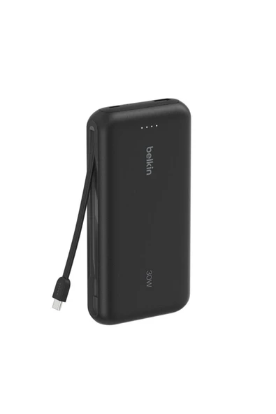 Belkin BPB024 BoostCharge 20K 30W Entegre USB-C Kablolu Powerbank - Siyah ürün görseli 1