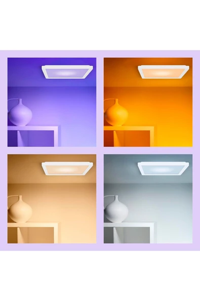 Wiz Beyaz Akıllı Sıva Üstü RGB Kare Panel Tavan Armatürü 17W - Resim 3