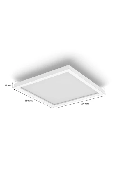 Philips Hue Surimu Beyaz Sıva Üstü RGB Akıllı LED Kare Panel Tavan Armatürü 25x25cm 1760 Lumen - 3