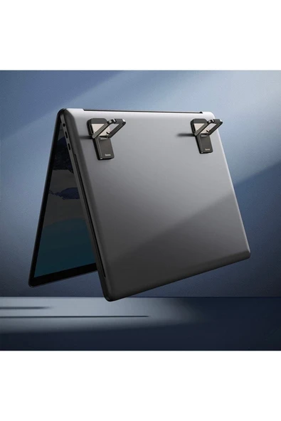 Baseus Katlanabilir Portatif Macbook Dizüstü Bilgisayar Laptop Stand Ayağı Siyah - 7