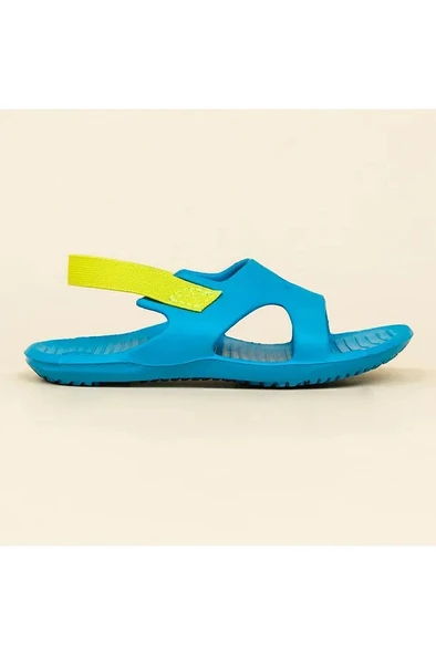 Decathlon Nabaiji Çocuk Havuz Sandaleti - Mavi / Yeşil - Slap 100 - 3